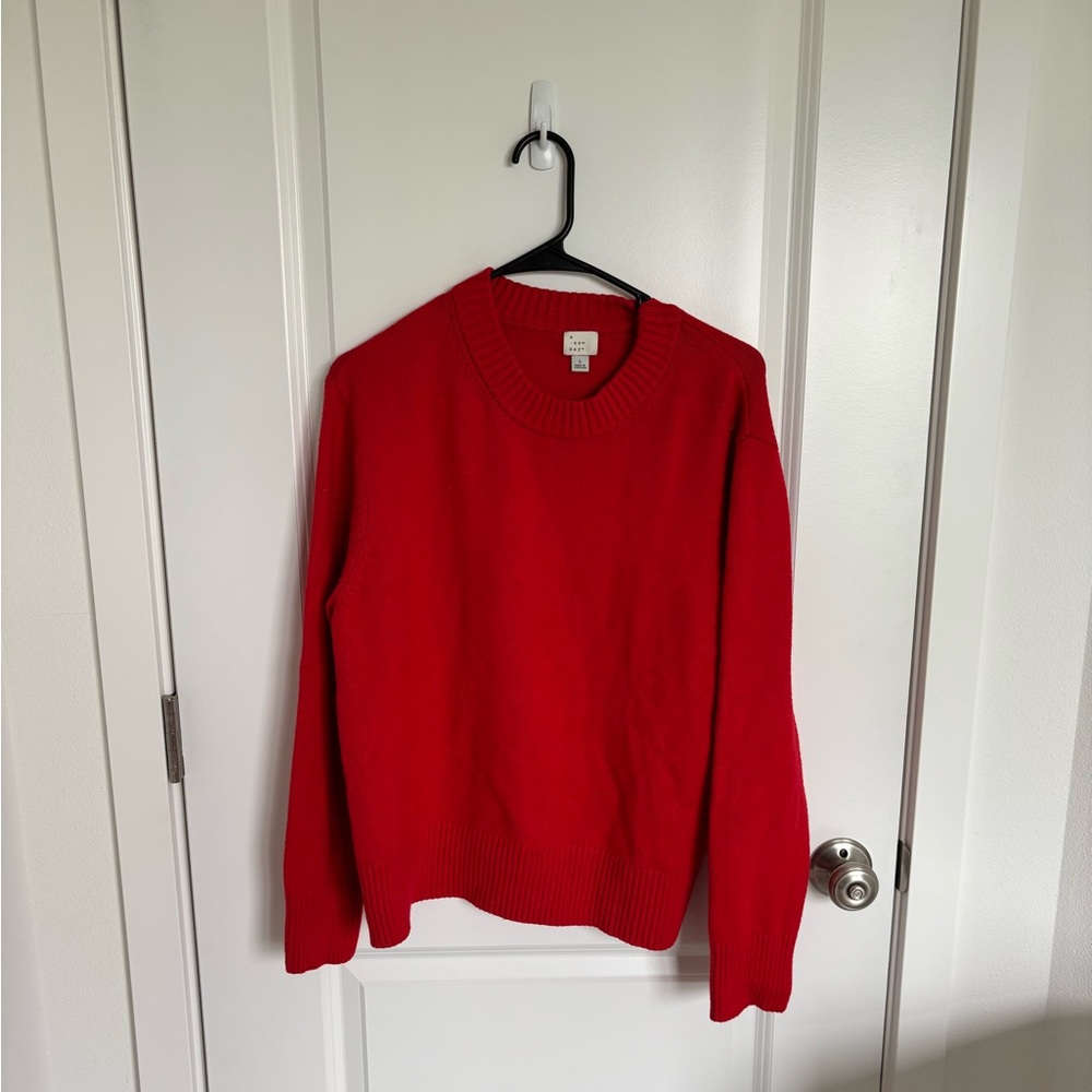 a new day Red Crewneck Sweater